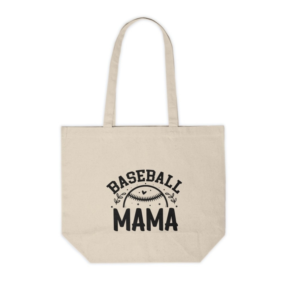 Baseball Mama Custom Canvas Tote Bag
